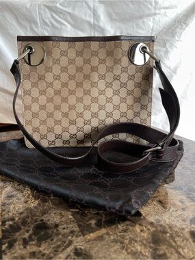 Gucci GG Monogram Eclipse Canvas Messenger Bag
